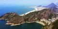 Areal view of a famous Copa Cabana beach in Brazil, Rio de Janeiro. Travel