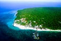 Areal view of Kavaratti island lakshadweep Royalty Free Stock Photo