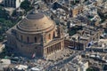 Areal view over the Rotunda of Mosta - the Parish Church of the Assumption Royalty Free Stock Photo