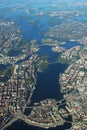 Areal View of Stockholm, Sweden Royalty Free Stock Photo