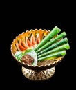 Areca nut, betel nut chewed with the leaf Royalty Free Stock Photo