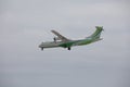 ARECIFE, SPAIN - APRIL, 15 2017: ATR 72 of Binter landing at Lan