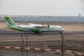 ARECIFE, SPAIN - APRIL, 15 2017: ATR 72 of Binter ready to take