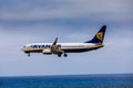 ARECIFE, SPAIN - APRIL, 15 2017: Boeing 737-800 of RYANAIR with