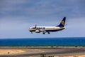 ARECIFE, SPAIN - APRIL, 15 2017: Boeing 737-800 of RYANAIR with