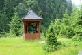 Orthodox chapel in the forest.