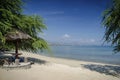 Areia branca tropical beach view near dili in east timor Royalty Free Stock Photo