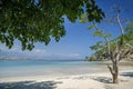 Areia branca tropical beach view near dili in east timor Royalty Free Stock Photo