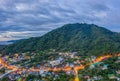 areial panorama photography sunset above Kata village