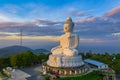 areial photography Phuket big Buddha in sunrise