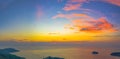 areial photography sunset above Kata beach