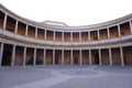 Arena, Central Courtyard in Alhambra Palace from Granada City. Spain. Royalty Free Stock Photo