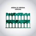 arena di verona icon. Italy culture design. Vector graphic