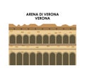 Arena di verona icon. Italy culture design. Vector graphic