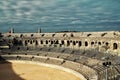 Arena of Nimes, the grand roman amphitheatre in the city of Nimes, France Royalty Free Stock Photo