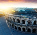 Arena of Nimes at sunset