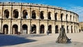 Arena of Nimes, a 2000 years roman monument, Nimes France