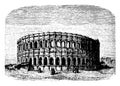 The Arena of NÃÂ®mes a Roman amphitheater vintage engraving
