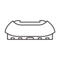 Arena vector outline icon. Vector illustration stadium on white background. Isolated outline illustration icon of arena