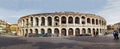 Arena Verona, view from outside, panoramic photo. Royalty Free Stock Photo