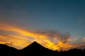 Arenal Volcano Sunset, Costa Rica Royalty Free Stock Photo