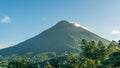 Arenal Volcano, which has an almost perfect cone shape, is one of the biggest tourist attraction in Alajuela, Costa Rica Royalty Free Stock Photo