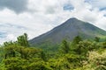 Arenal Volcano, which has an almost perfect cone shape, is one of the biggest tourist attraction in Alajuela, Costa Rica Royalty Free Stock Photo