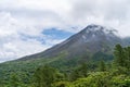 Arenal Volcano, which has an almost perfect cone shape, is one of the biggest tourist attraction in Alajuela, Costa Rica Royalty Free Stock Photo