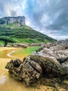 Arenillas beach in Castro Urdiales, Cantabria, northern Spain Royalty Free Stock Photo