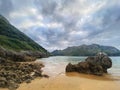 Arenillas beach in Castro Urdiales, Cantabria, northern Spain Royalty Free Stock Photo