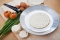 Arepa in a pan Royalty Free Stock Photo