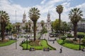 Arequipa city main square and cathedral