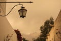 Arequipa old architecture and Chachani volcan on background