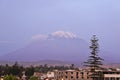 Arequipa, Old city street view and volcano El Misty, Peru, South America Royalty Free Stock Photo