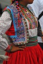 Arequipa Peru, woman dancing with in the carnivals in a popular festival