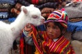 AREQUIPA, PERU - JANUARY 6: Unidentified Quechua little boy in t