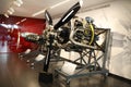 Alfa Romeo airplane engines on display at The Historical Museum Alfa Romeo