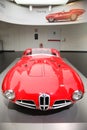 A superb Alfa Romeo 1900 C52 Disco Volante model on display at The Historical Museum Alfa Romeo