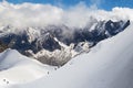 Arete de l'Aiguille du Midi Royalty Free Stock Photo