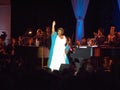 Aretha Franklin performing at the celebration for the official opening of the William J. Clinton Presidential Library November Royalty Free Stock Photo