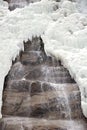 Arethusa Falls Waterfall in the White Mountains of New Hampshire in Winter Royalty Free Stock Photo