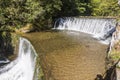 Areuse gorges in Switzerland. River with many waterfalls