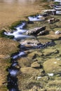 Areuse gorges in Switzerland. River with many waterfalls