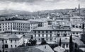 arezzo landascape from above in the 60s Royalty Free Stock Photo