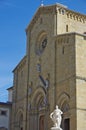 The facade of the Cathedral of Arezzo is a medieval gem