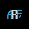 ARF letter logo design on black background.ARF creative initials letter logo concept.ARF letter design