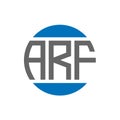 ARF letter logo design on white background. ARF creative initials circle logo concept.