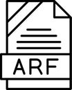 ARF Outline Vector Icon Royalty Free Stock Photo