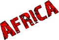 Arfrica Text Sign Royalty Free Stock Photo