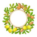 Argan branches vector frame